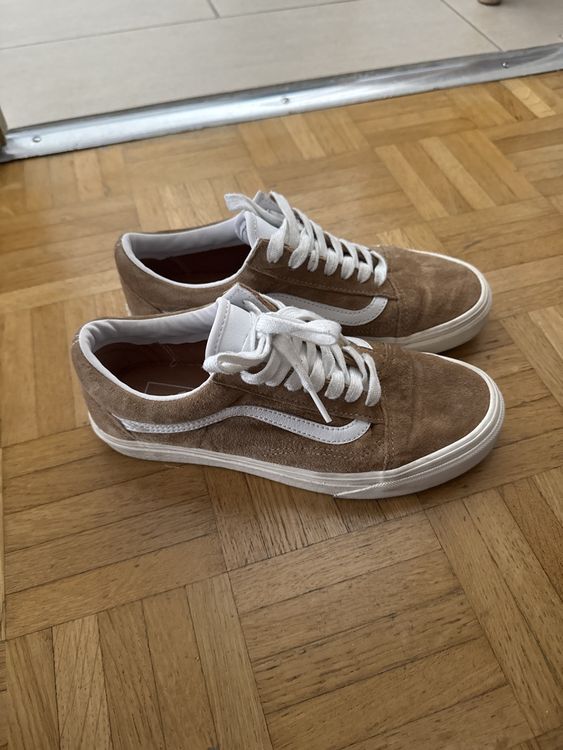 Vans Scarpe da donna: Vans Old Skool scamosciate marrone chiaro – Usato da Locarno venduto da nic_7xb2