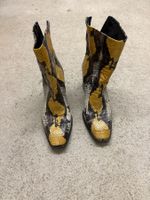 Aeyde Leather Animal Print Boot