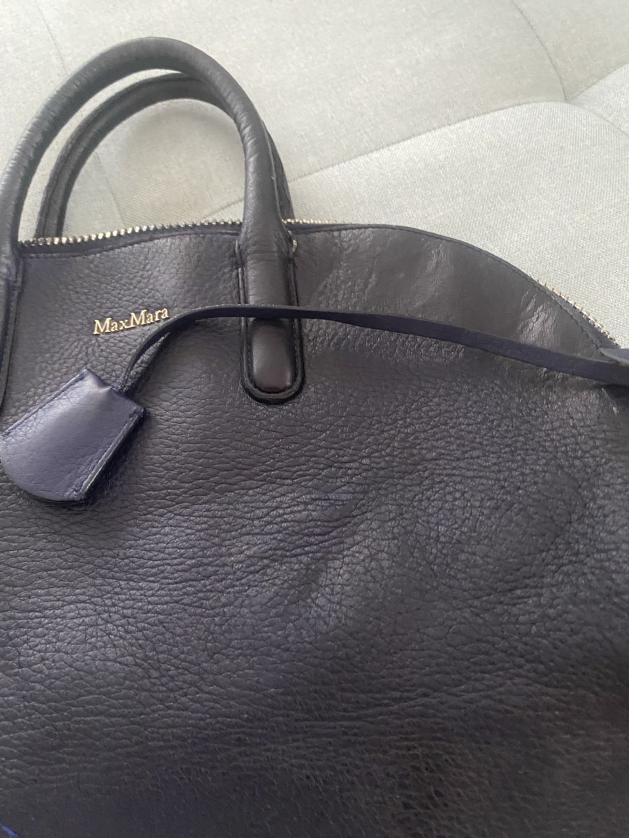Max Mara Borse da donna: Max Mara sac à main cuir bleu marine – Usato da Brügg BE venduto da nou_8ht9 2