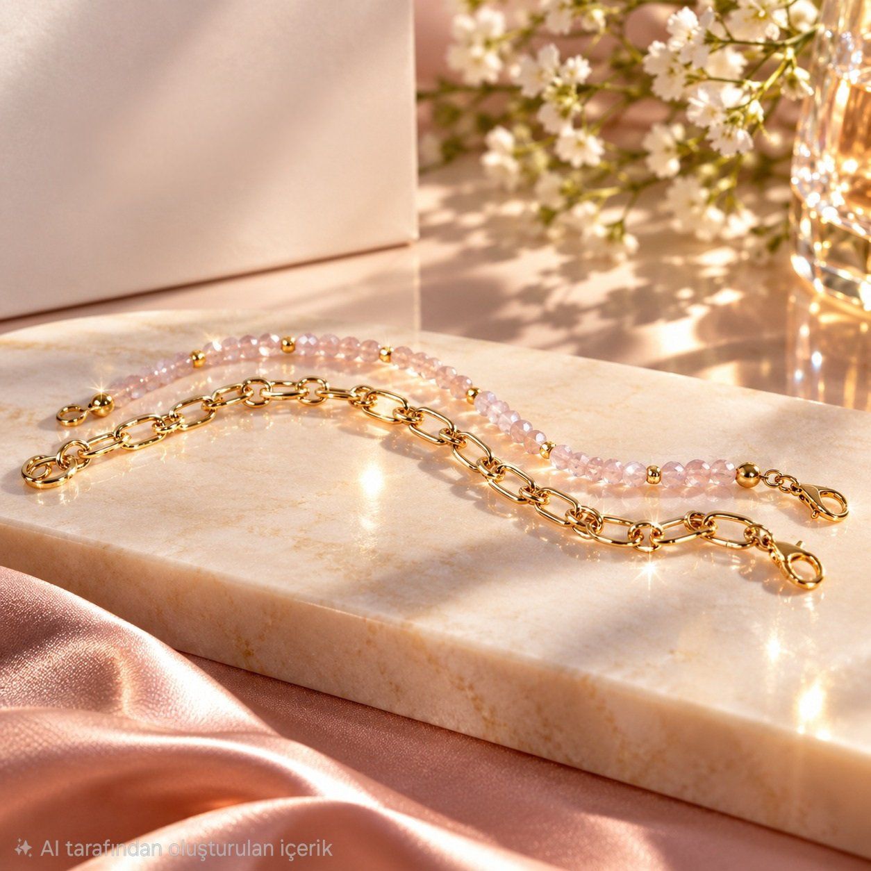 Bracciali & Braccialetti: Armband Set goldfarben mit Perlen – Nuovo e nell'imballaggio originale da Bützberg venduto da akaan