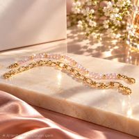 Armband Set goldfarben mit Perlen