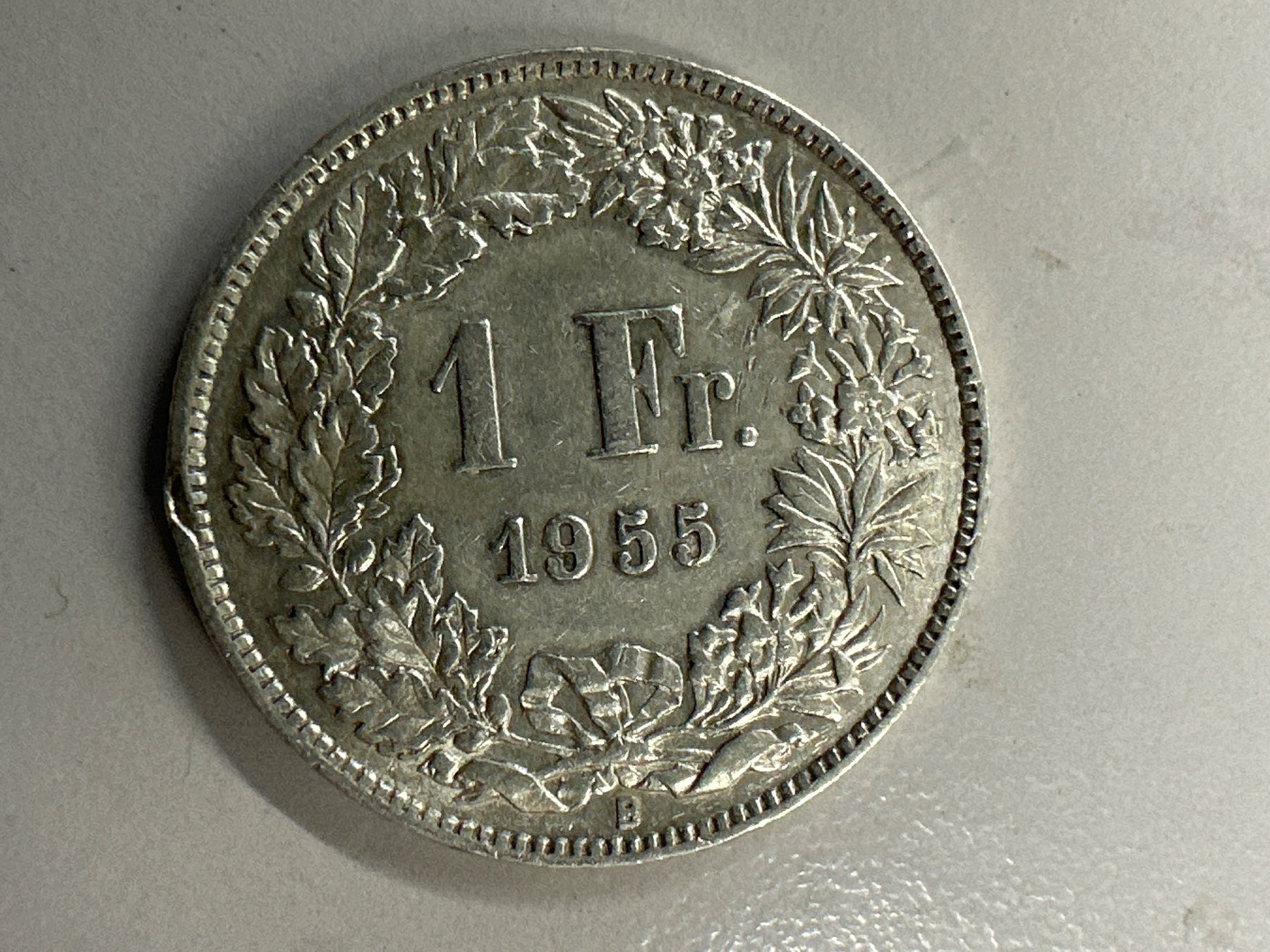 Tutti le monete: 1 Fr. Silber Schweiz 1955 ss – Usato da Herisau venduto da herau