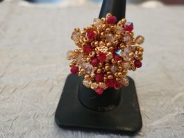 Handgemachte swarovski perlen ring