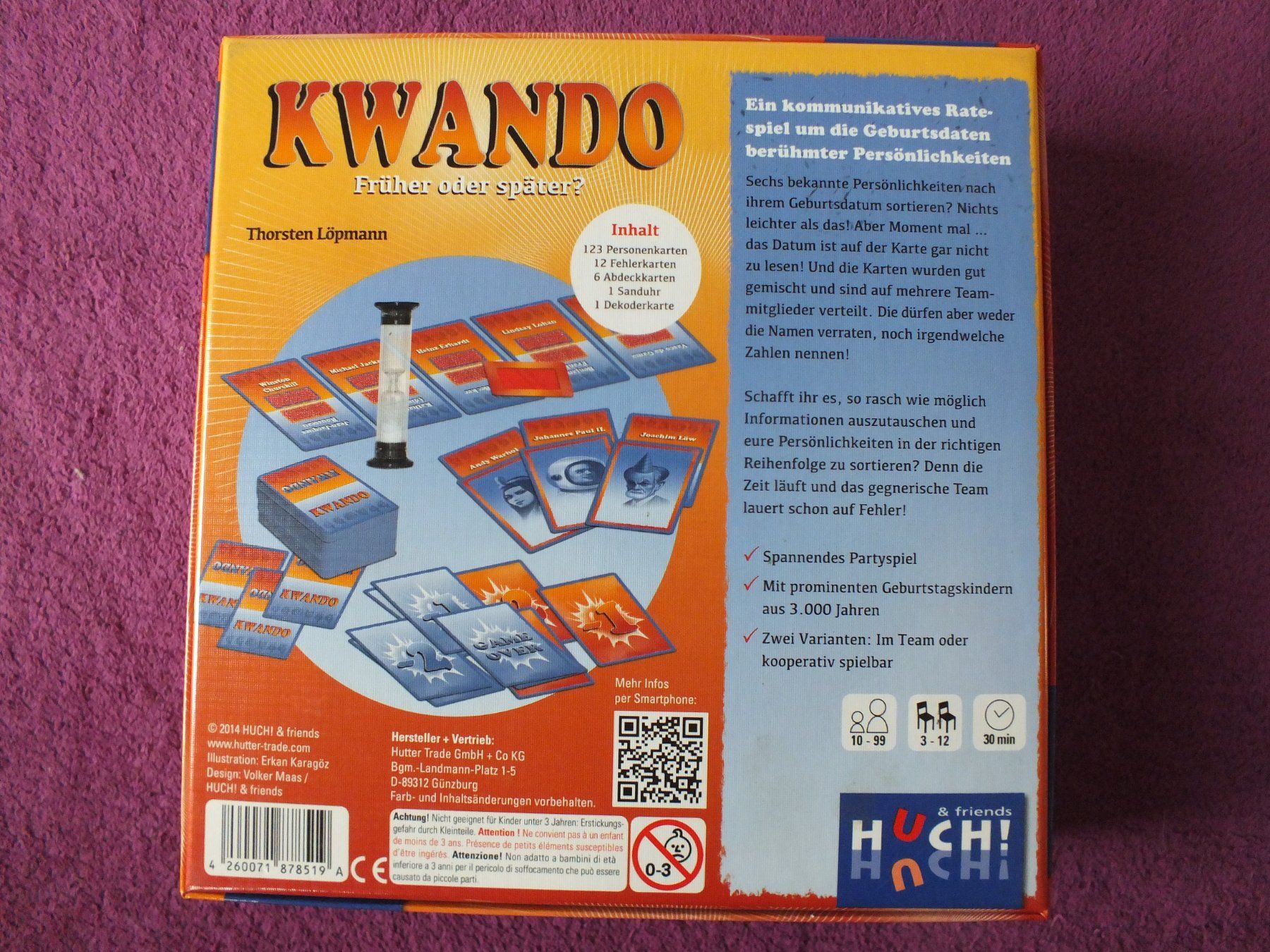 Giochi: Huch Spiel - Kwando - Früher oder Später – Usato da Müllheim Dorf venduto da Seeeule01 1