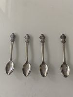 4 cuillères Bucherer Rolex souvenir Genève métal argenté éta
