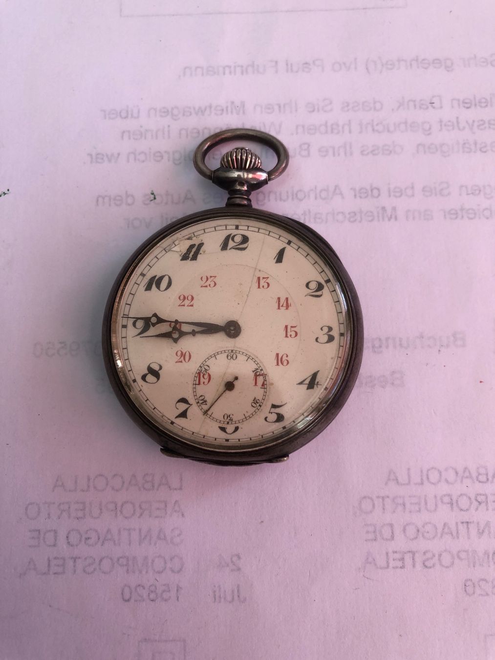 Uhren: Vintage Taschenuhr Silber – Gebraucht aus Biel/Bienne von winnertaco