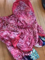 Patchwork Decke bunt aus Sari Stoffen quadratisch