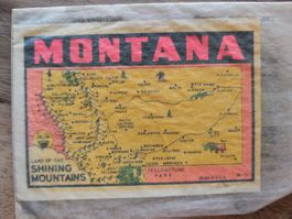Lindgren-Turner Co. Abziehbild MONTANA Yellowstone Original