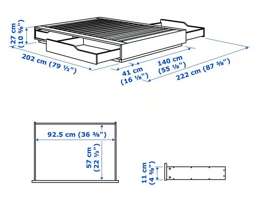 Ikea Letti: Bett Ikea Mandal 140x200cm – Usato da Zollikofen venduto da Tristan_Wyss 2