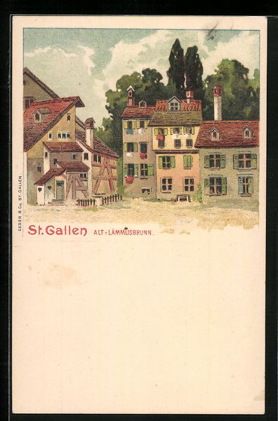 Ansichtskarten: St. Gallen, Partie am Lämmlisbrunn – Gebraucht aus Berlin von bartko-reher