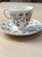 Minton Tasse mit Unterteller, Blumendesign - Vintage!