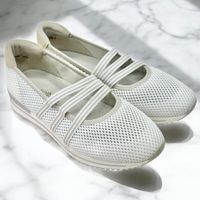 Ballerines Medicus Wenke G5, tissue et cuir. Pointure 38