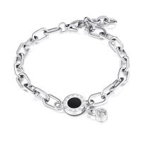 ARMBAND EDELSTAHL DAMEN SILBERARBEN  HOCHGLANZ HOCHZEIT