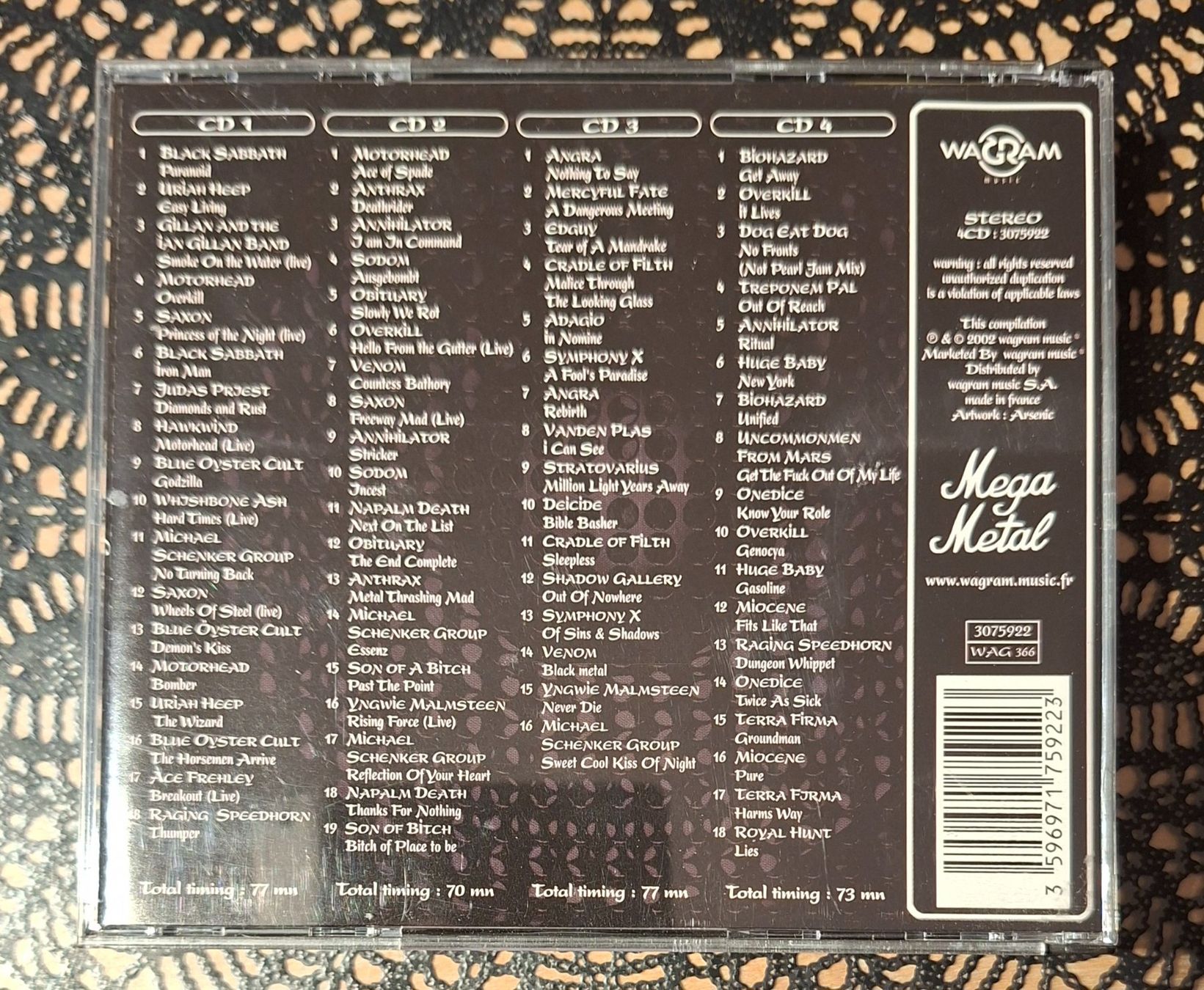 CD: Mega Metal, 4CD Heavy Metal/Hardrock Hit Compilation 2002 – Usato da Amriswil venduto da Celini3 1