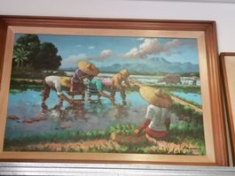 Oel Gemälde Bild Künstler aus Philippinen Cebu 108cm x 80cm
