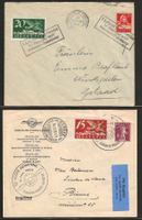 1927/1928 : 2 Briefe mit CH Flugpost