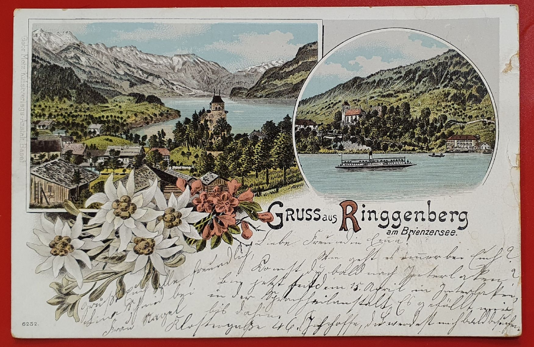 Ansichtskarten: Gruss von Ringgenberg am Brienzersee, 1903 – Gebraucht aus Kreuzlingen von Rschweiz1