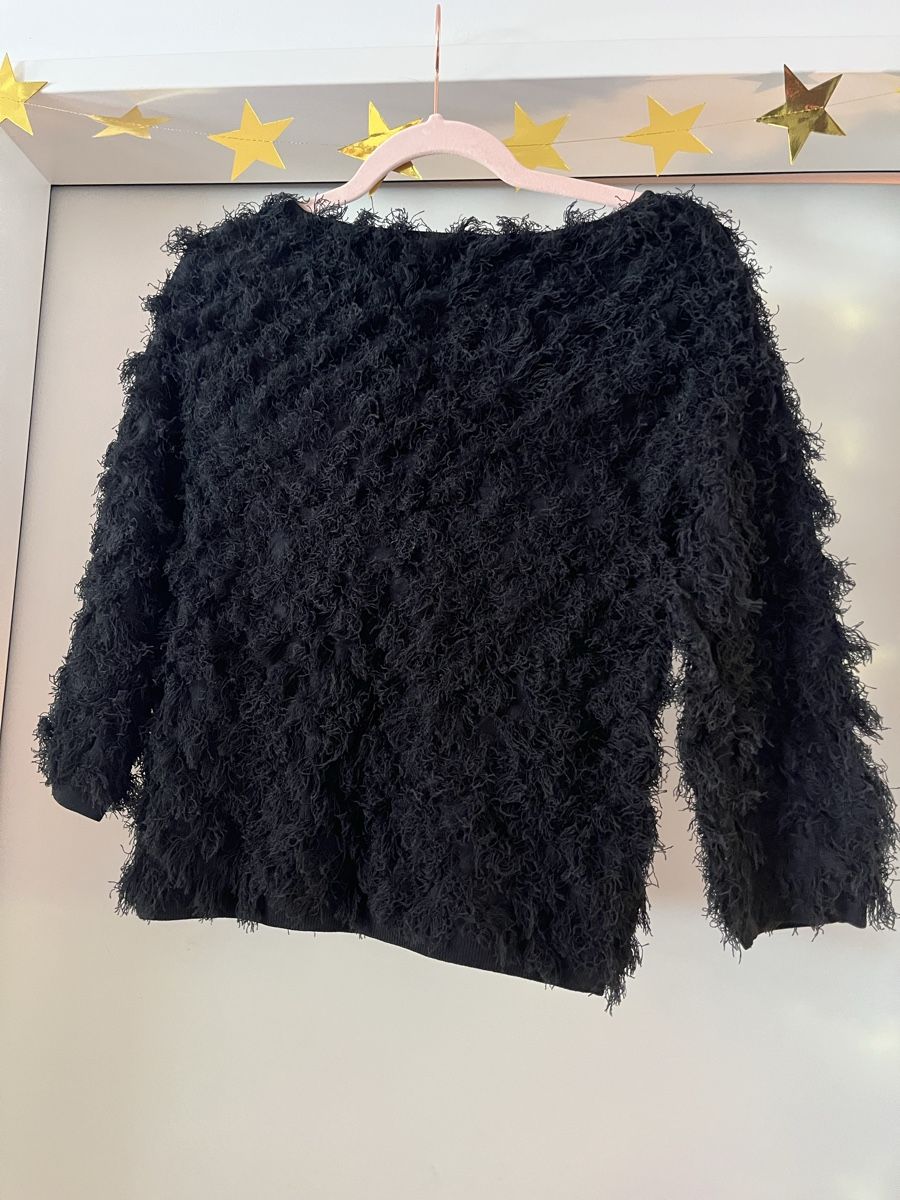 Stefanel Maglioni & Felpe: Stefanel Pullover schwarz mit Fransen Grösse M neuwertig – Usato da Zürich venduto da Closetbesties 4