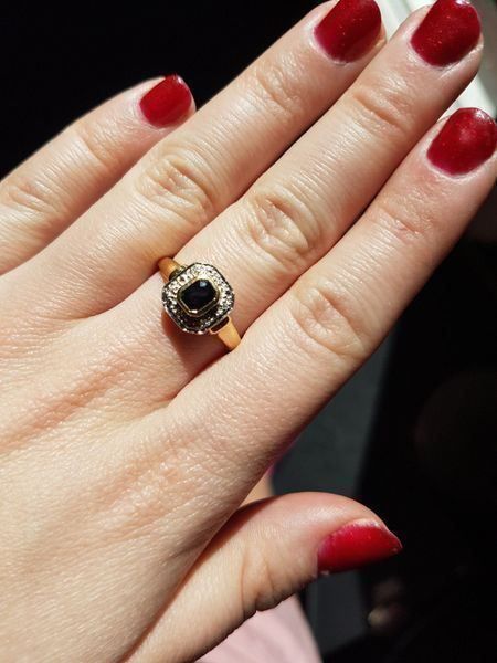 Bagues: Moderner 18 Kt. Goldring mit 6 Diamanten – Neuf (Voir description) à Unterägeri par Altgoldschmuck 1