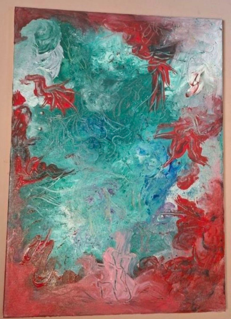 Dipinti: Gemälde " Lebensfeuer " handmade 50×70 – Nuovo (secondo la descrizione) da Riehen venduto da Steinbock1970 3