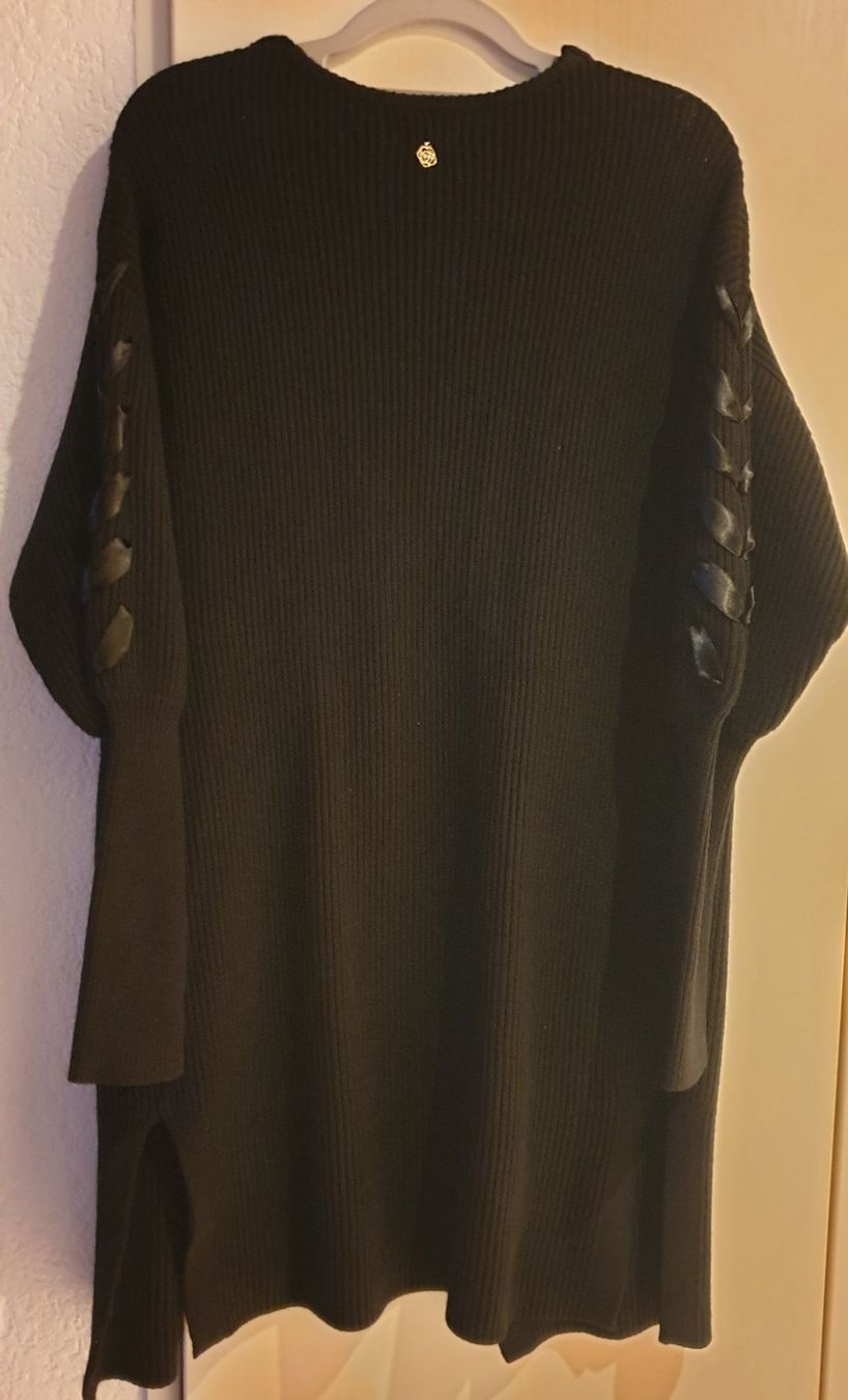 Maglioni & Felpe: Schwarzer Strickpullover Gr. S mit Schnürung am Arm – Nuovo (secondo la descrizione) da Thun venduto da Vecgou 1