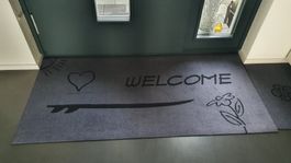 Fussmatte Teppich grau 70x150 cm neuwertig