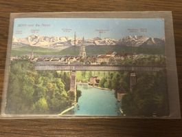 Vintage Berne et Alpes Postcard - 1923 Swiss History!