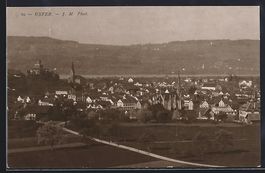 AK Uster, Teilansicht mit Kirche, 1912