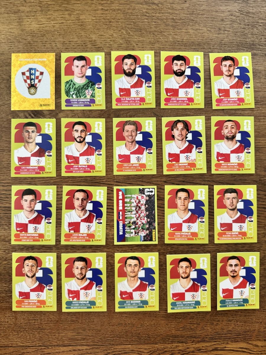Panini Carte collezionabili: Kroatien CRO Panini WM 2026 – Nuovo (secondo la descrizione) da Emmenbrücke venduto da Lukee1901