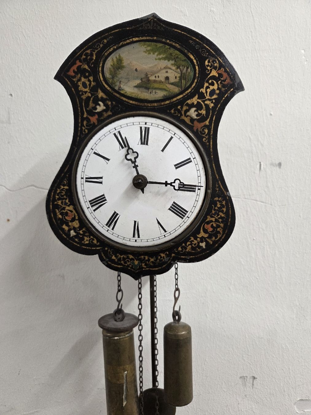 Stand- & Wanduhren: Antike Wanduhr,  bemalt – Gebraucht aus Dietikon von Allegra34 9