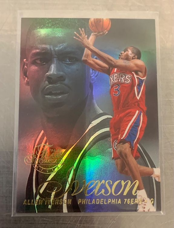 NBA Allen Iverson Flair Showcase Rookie Card (Neu (gemäss Beschreibung ...