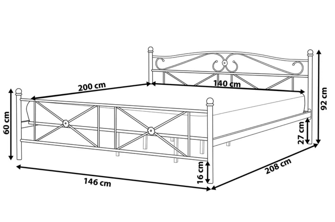Beliani Letti: Metallbett 140x200 – Nuovo (secondo la descrizione) da Chur venduto da lumerina 3