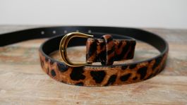 Polo Ralph Lauren Gürtel Leopard Leo Muster braun schwarz