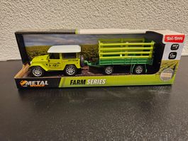 Neu - Toi-Toys - Jeep with Trailer - Farm Series