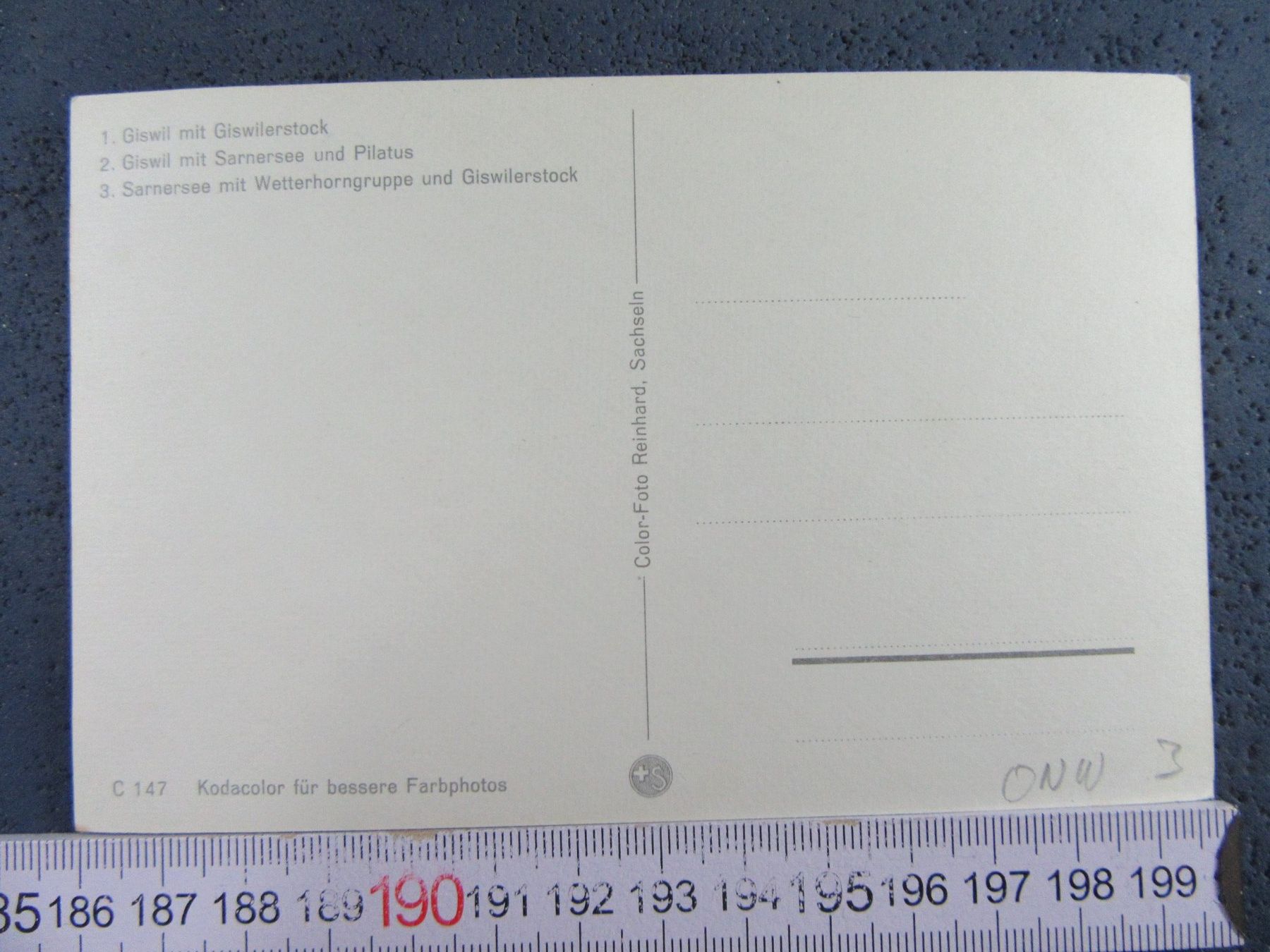Cartes postales: GISWIL SANERSEE AK ONW – D'occasion à Ettingen par Hausi4711 1