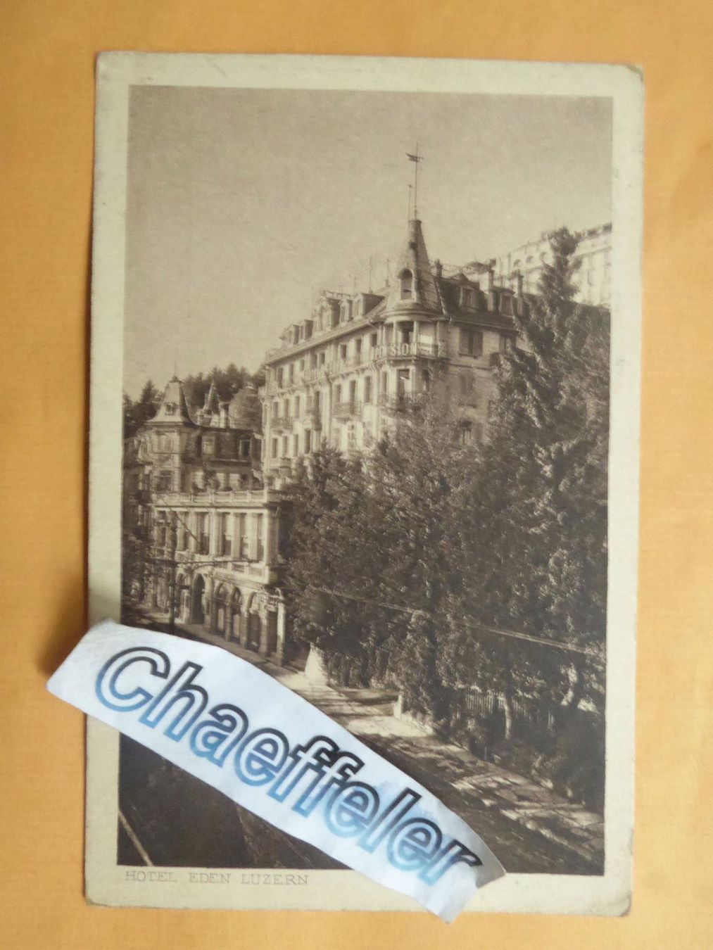 Cartoline postali: Hotel EDEN Luzern – Nuovo (secondo la descrizione) da Zürich venduto da Chaeffeler