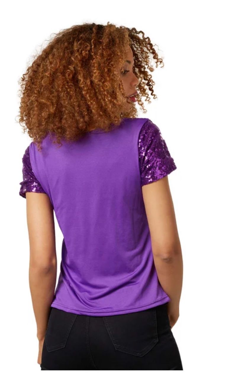 T-Shirts: T-Shirt Glitzer Lila XL – Neu und originalverpackt aus Aarwangen von to-hirschi 1