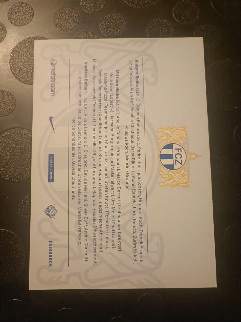 Autografi: FC Zürich 2013/2014 – Usato da Menziken venduto da Artographs 1