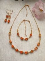 Schmuckset, Halskette+Armband+Ohrringe, neu