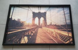 Ikea Bild mit Rahmen von der Brooklyn Bridge in New York