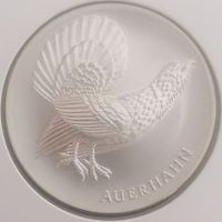 Numisblatt Auerhahn Medaille Silber 999,9 Tiere der Heimat