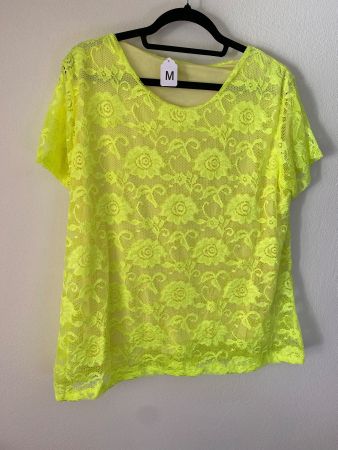 SOMMER BLUSENKLEID NEON GELB