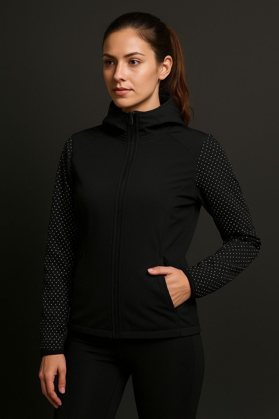 Tessuti: Softshell Stoff mit reflektierenden Punkten – Nuovo (secondo la descrizione) da Weite venduto da Uhu36uhu 2