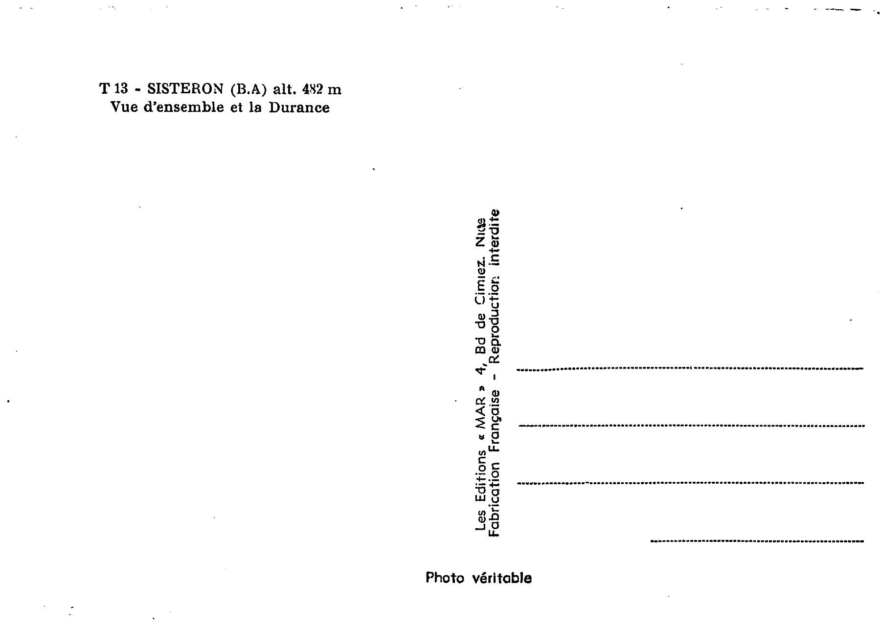 Cartoline postali: 3x Sisteron – Usato da Ottikon b.Kemptth. venduto da Neptun1974 3