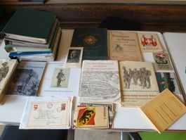 Militaria Sammlung Schweiz Bücher Dokumente gebraucht