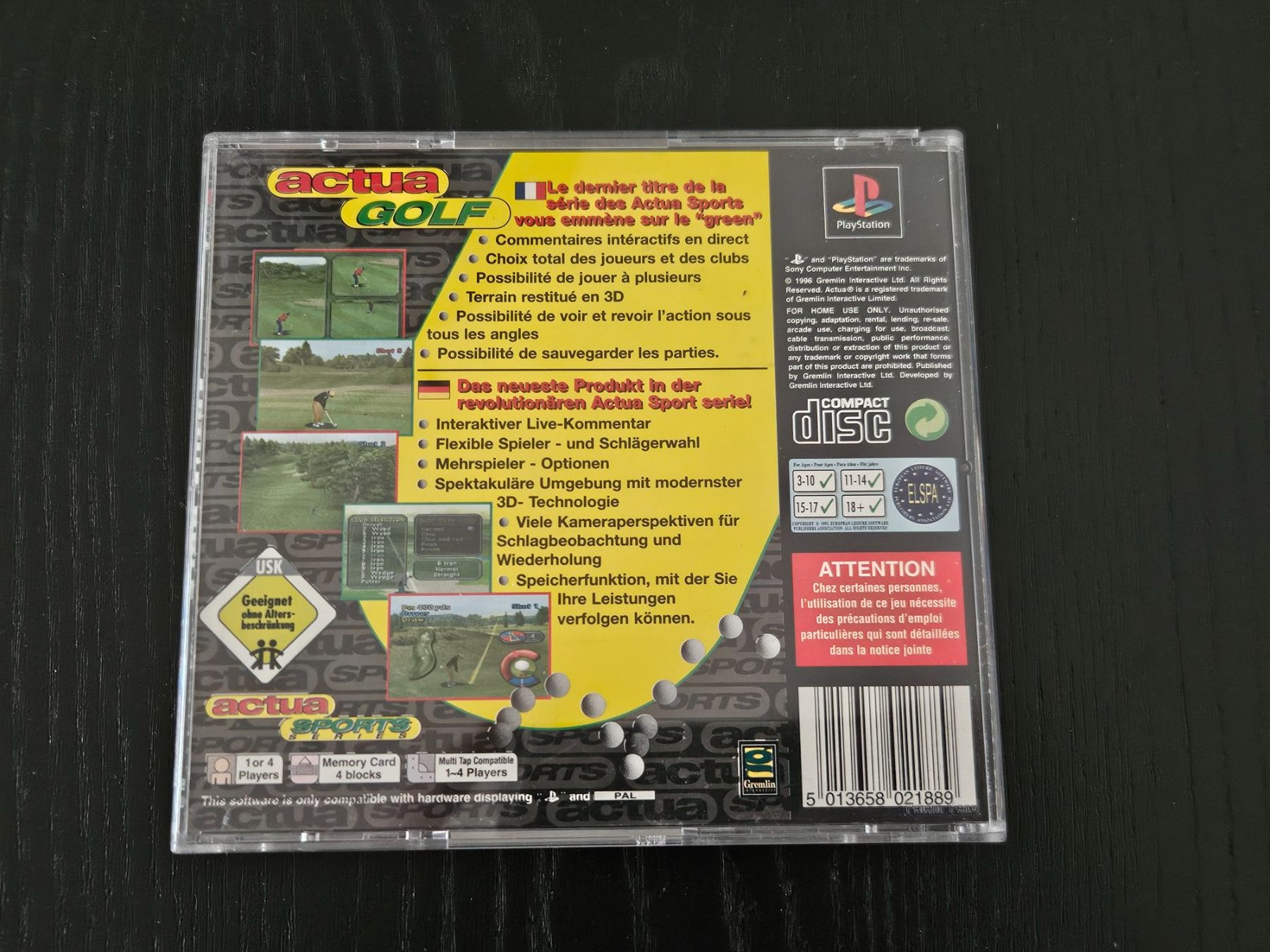 Sony Giochi: Actua Golf (PS1) – Usato da Zürich venduto da sodamnme 2