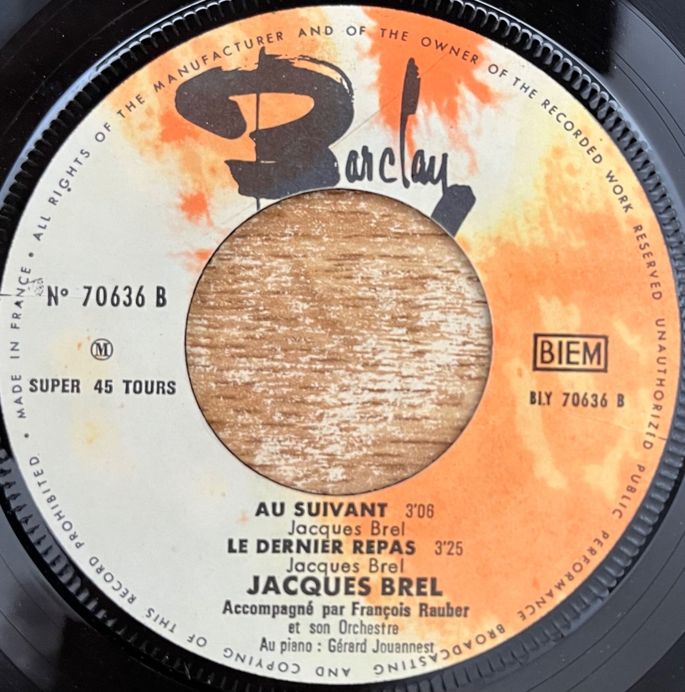 Dischi in vinile: JACQUES BREL - JEF / LES BONBONS – Usato da Bussigny venduto da vinyl-pas-cher 3