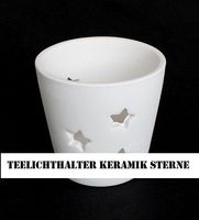 Keramik Teelichthalter Sterne