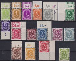 BRD 1951: Posthorn Serie ** - teils geprüft - Kat. 2200.--