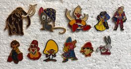 Pin, verschiedene Comic Figuren